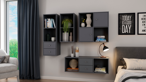 Flora kastdeuren (2 deuren) - Grijs