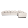 Hailey - Linkerzijde chaise longue modulaire bank in zand met 2 modules L: 294 x D: 148 x H: 65 cm